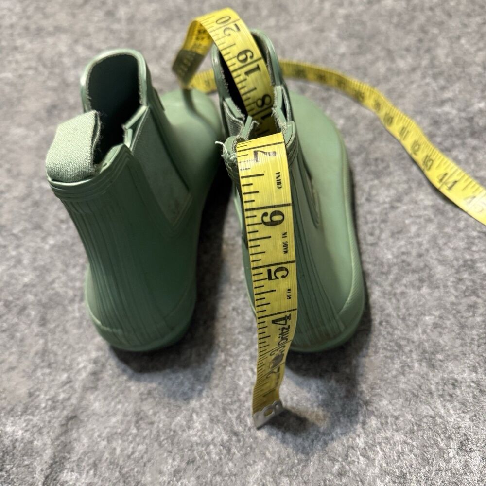 Hunter Womens Chelsea Rain Boots Size 6/7? Green Waterproof Rubber Elastic - Picture 6 of 11